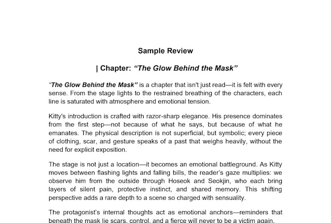 beta read your story and provide detailed feedback on plot, pacing, characters